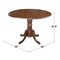 International Concepts Round 42 in Round Dual Drop Leaf Pedestal Table, Espresso, 42 in W, 42 in L, 29.5 in H, Wood T581-42DP - alternate 8